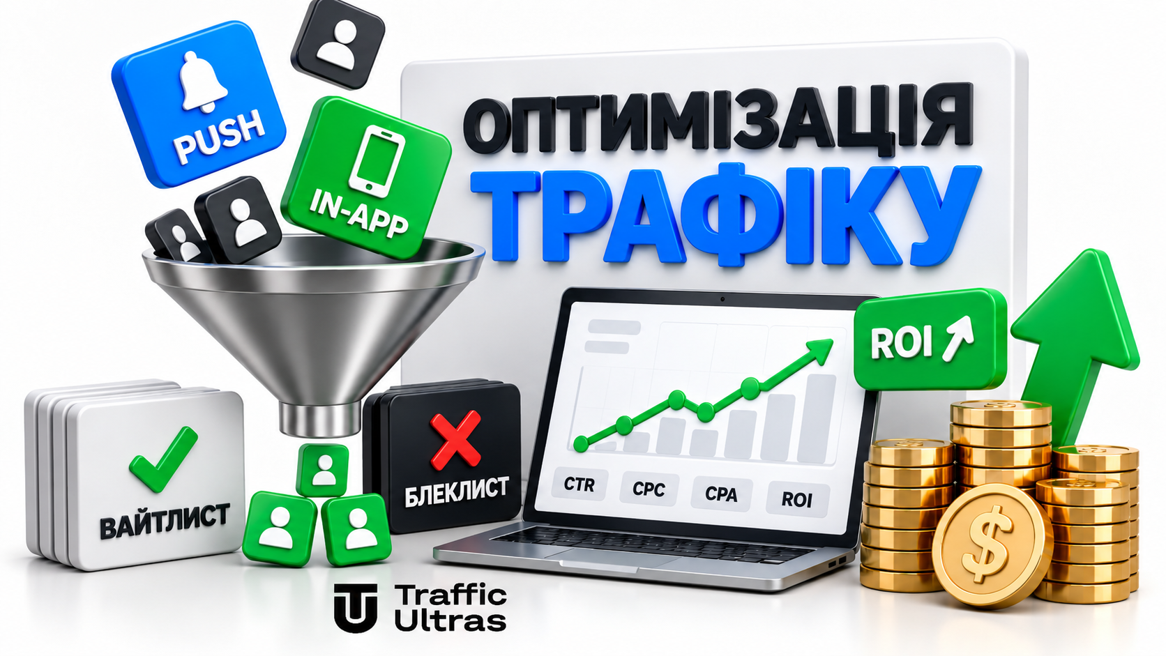 Оптимізація Push та In-App трафіку за CPA та ROI