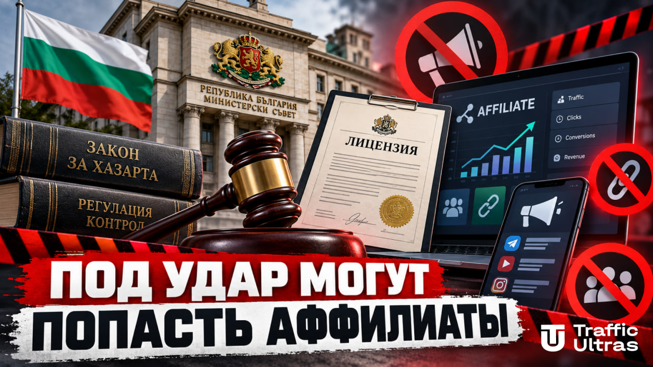 Молоток, знак запрета рекламы, betting/digital и флаг Болгарии