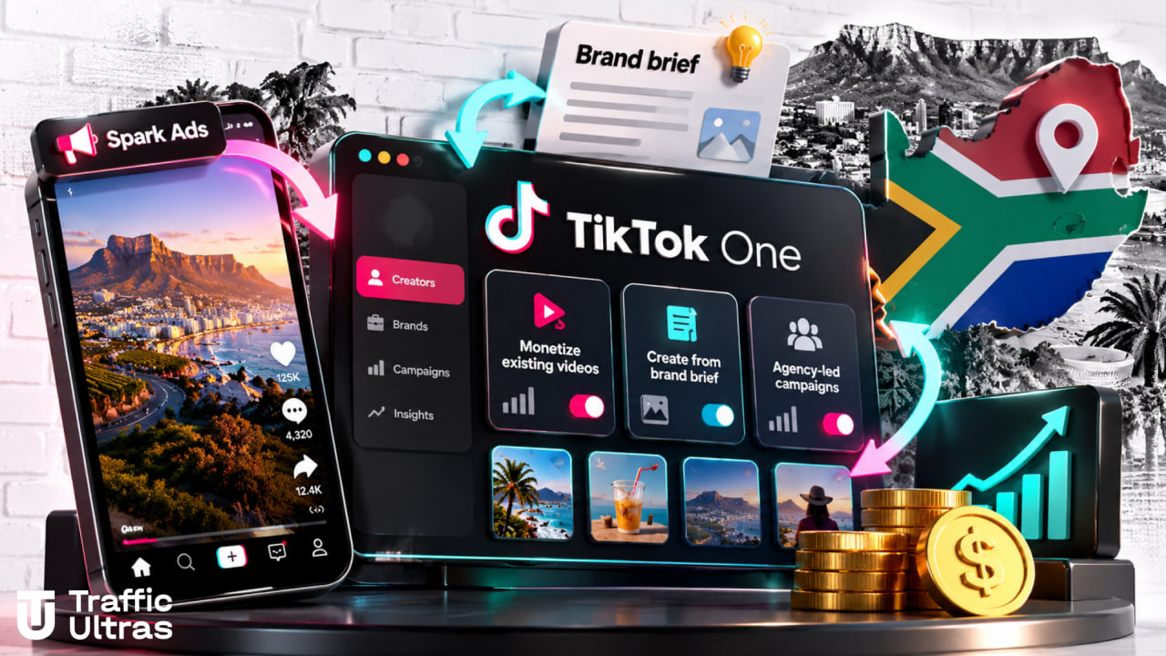TikTok One в Южной Африке позволяет авторам зарабатывать на Spark Ads и рекламных креативах