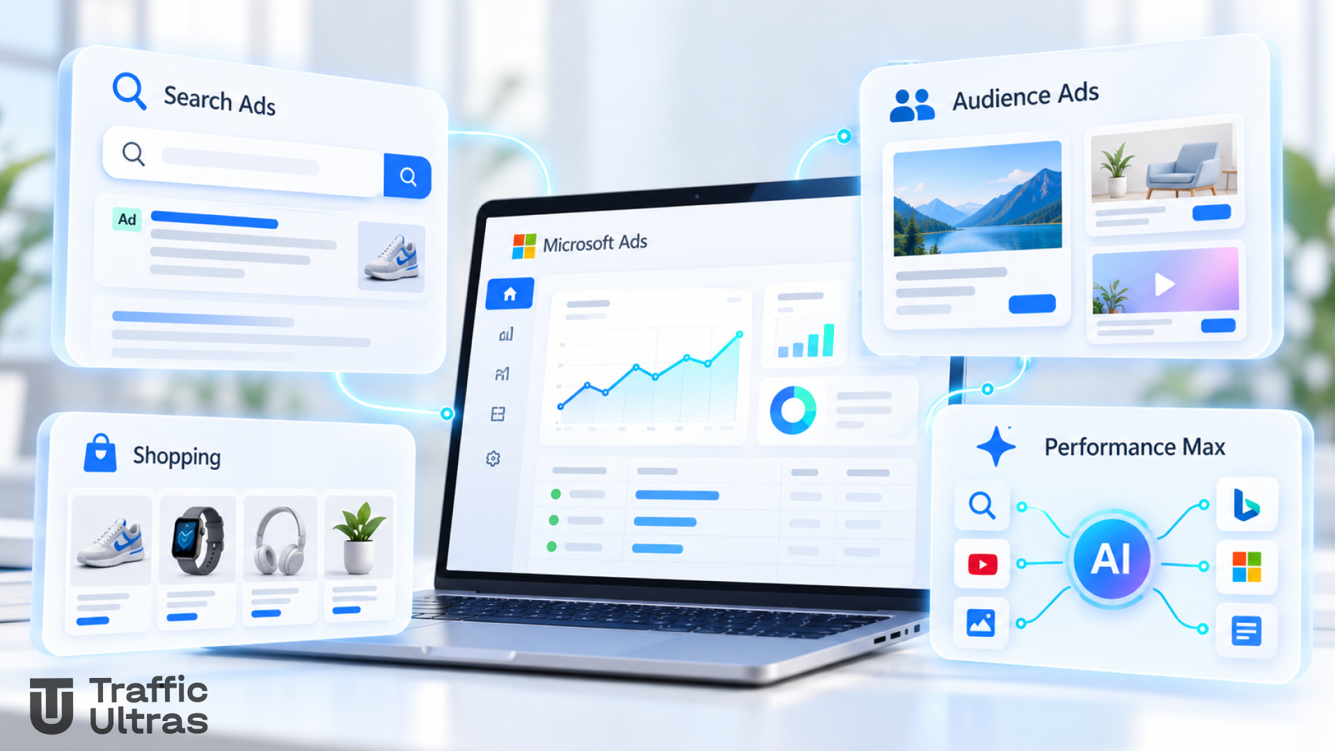 Форматы рекламы Microsoft Ads — Search Ads, Audience Ads, Shopping и Performance Max