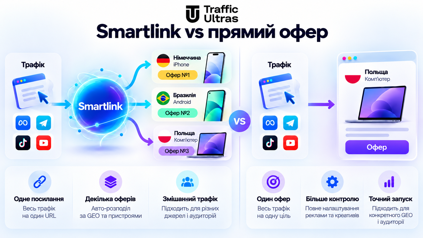 Порівняння Smartlink і прямого офера в арбітражі трафіку