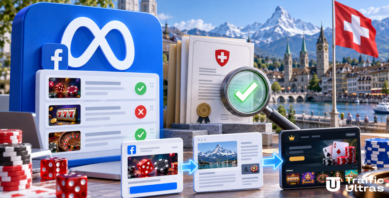Проверка лицензий iGaming-рекламы и affiliate-сайтов Meta в Швейцарии