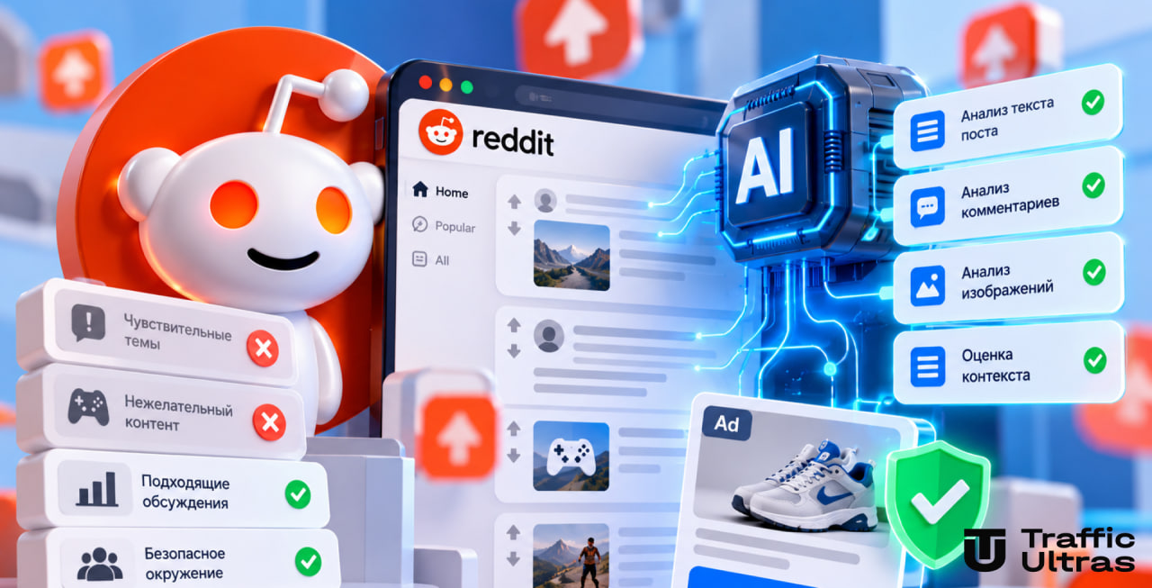 Reddit использует AI для анализа постов, комментариев и рекламного окружения