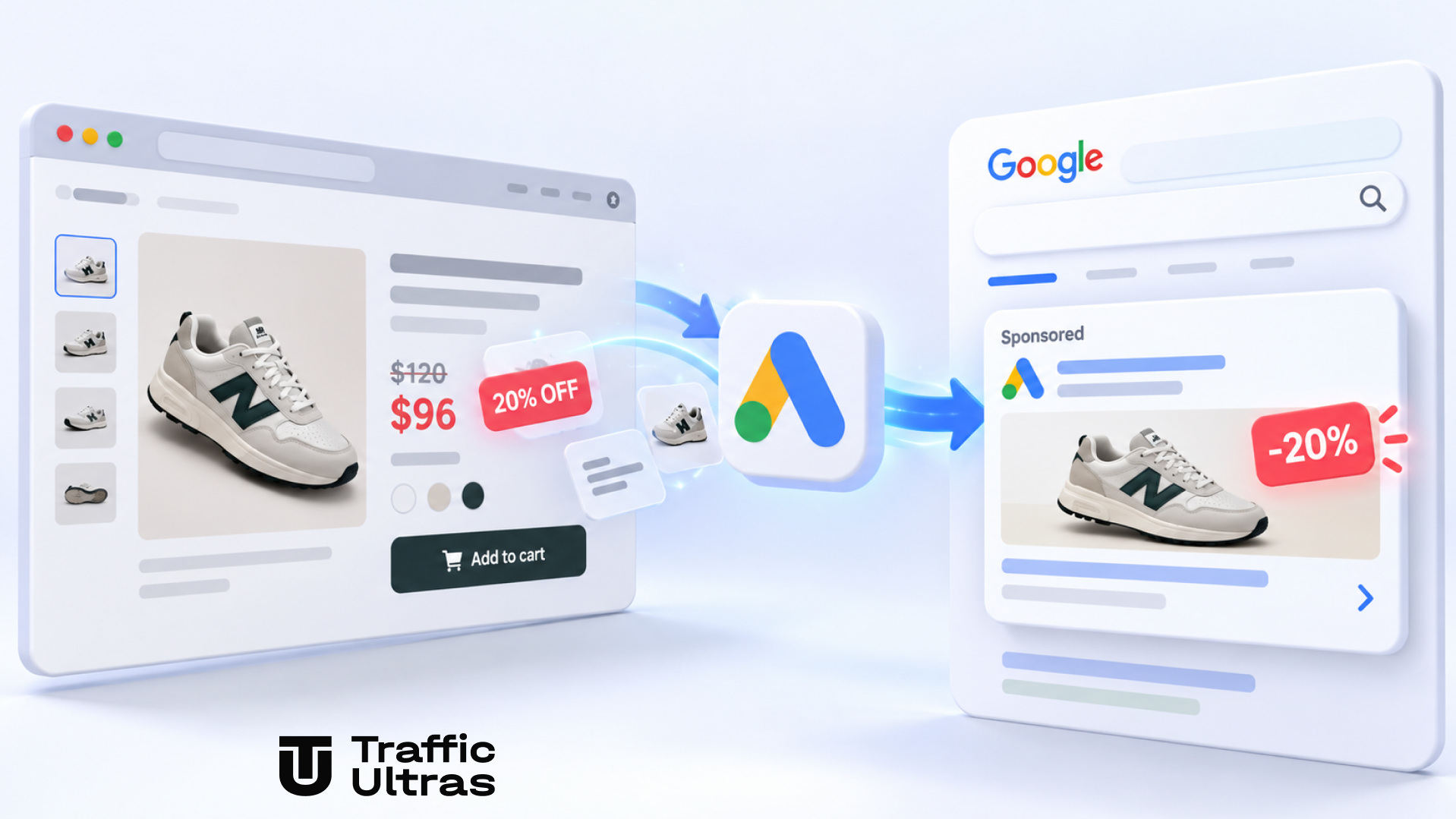 Google Ads автоматично знаходить знижку на сайті та додає її до рекламного оголошення