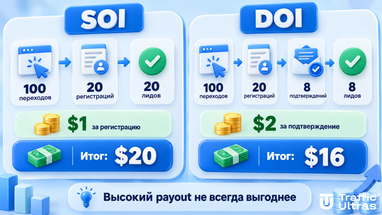 Сравнение SOI и DOI по выплатам: высокий payout не всегда выгоднее