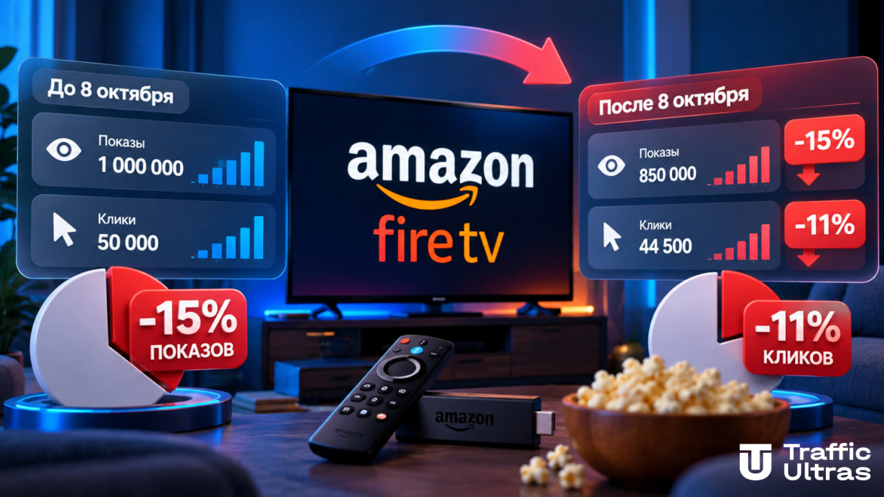 Amazon Fire TV меняет подсчёт рекламы: в отчётах может стать на 15% меньше показов и на 11% меньше кликов
