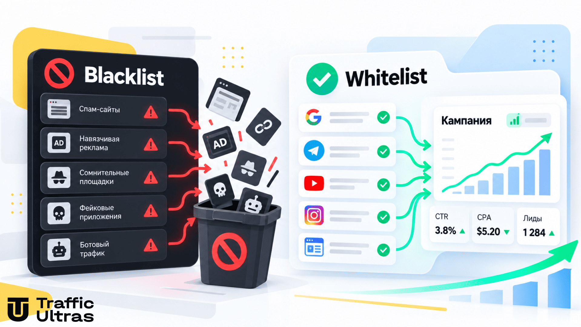 Blacklist и Whitelist в арбитраже трафика: плохие и прибыльные площадки