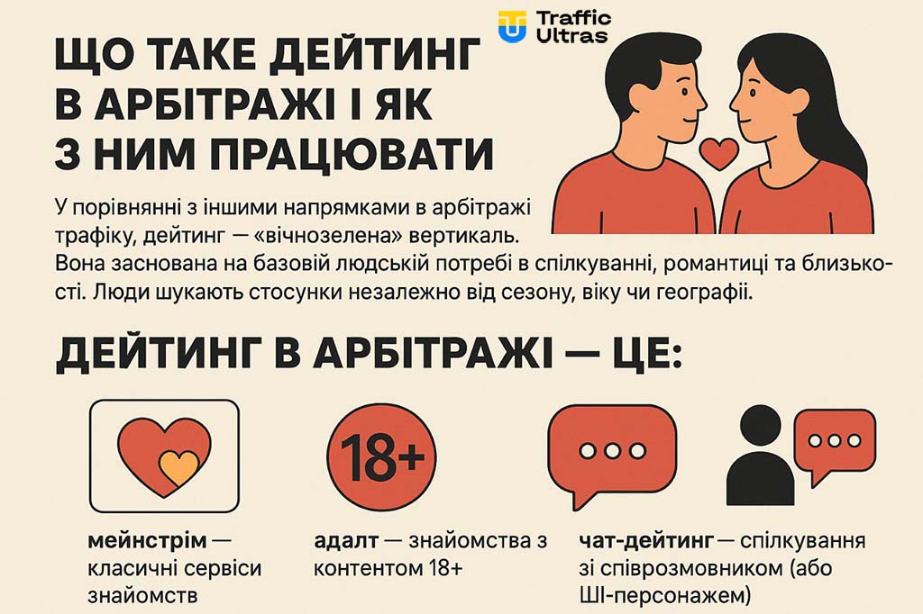 Даємо відповідь - що таке дейтинг в арбітражі, як лити трафік на дейтинг і чому арбітраж дейтинг став вигідним напрямом.