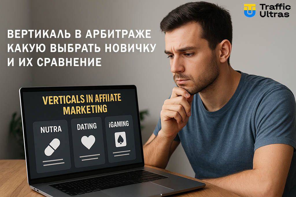 Сравнение вертикалей арбитраж трафика дейтинг, вертикаль iGaming и арбитраж нутра.