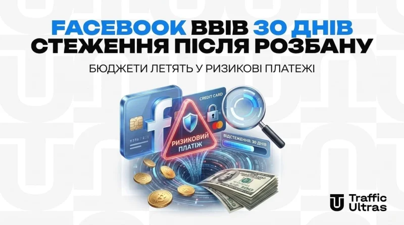 Facebook ввів 30 днів стеження після розбану: бюджети летять у Risk Payment