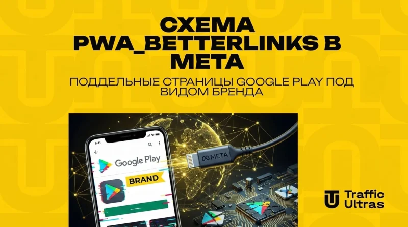 Схема pwa_betterlinks в Meta: поддельные страницы Google Play под видом бренда