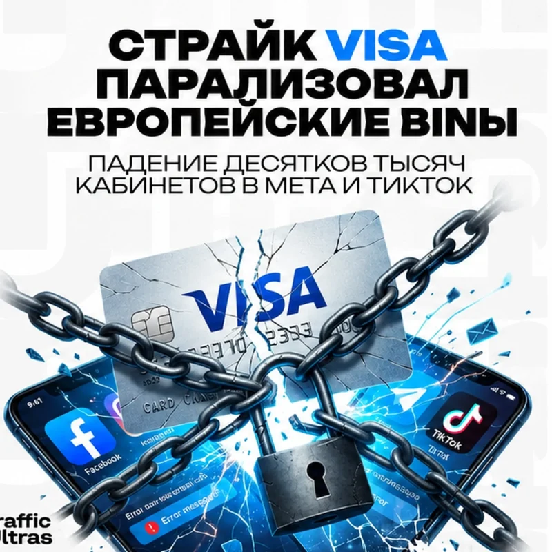 Страйк Visa парализовал европейские BINы: падение десятков тысяч кабинетов в Meta и TikTok