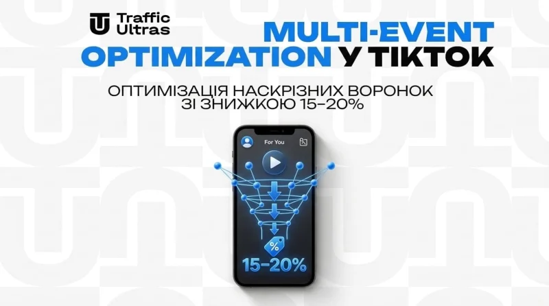 Multi-Event Optimization у TikTok: оптимізація наскрізних воронок зі знижкою 15–20%