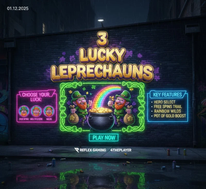 Слот 3 Lucky Leprechauns — яркий ирландский игровой автомат от Reflex Gaming и 4ThePlayer