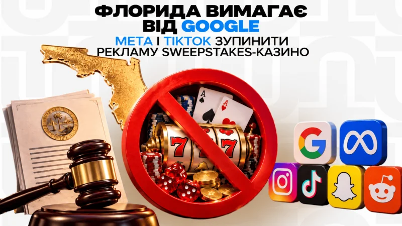 Флорида вимагає від Google, Meta і TikTok обмежити рекламу sweepstakes-проєктів