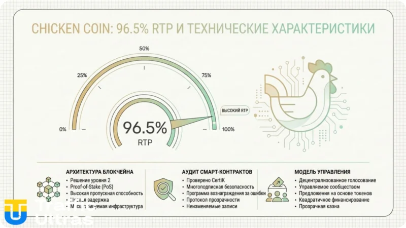 Технические характеристики слота Chicken Coin: RTP и волатильность.
