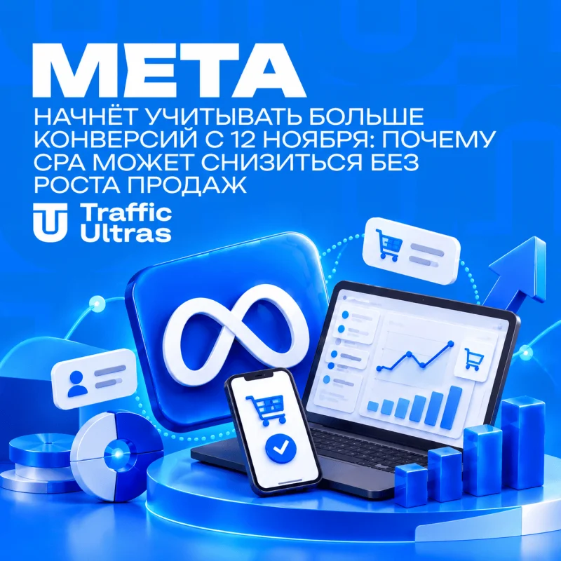 Meta начнёт учитывать больше конверсий с 12 ноября: почему CPA может снизиться без роста продаж
