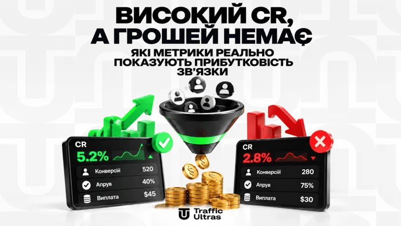 Високий CR, а грошей немає: які метрики реально показують прибутковість зв’язки