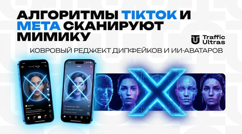 Алгоритмы TikTok и Meta сканируют мимику: ковровый реджект дипфейков и ИИ-аватаров