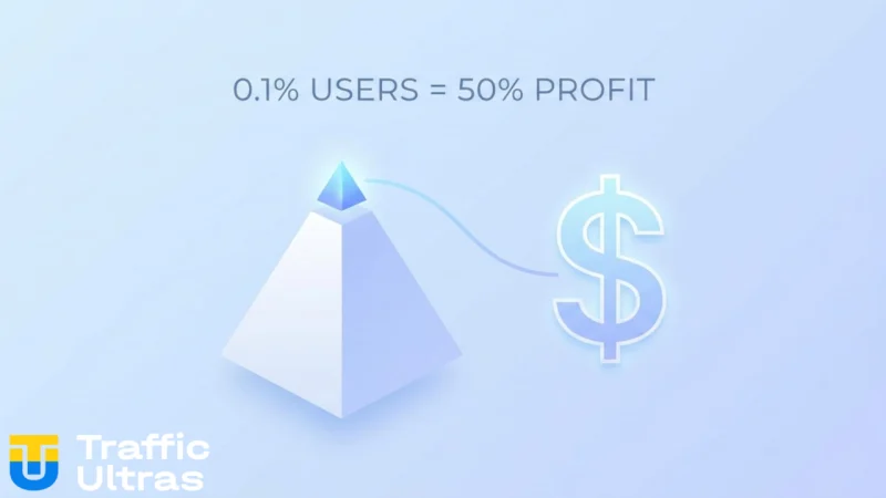 Инфографика распределения прибыли на Polymarket: 0.1% против 99%.