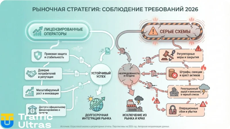 Сравнение стабильности лицензионных операторов и рисков серых схем.