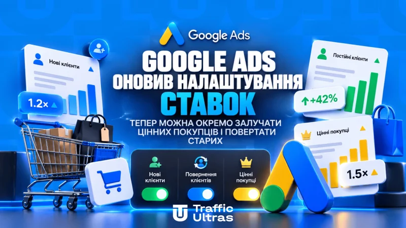 Google Ads оновила налаштування ставок: тепер можна окремо залучати цінних покупців і повертати старих