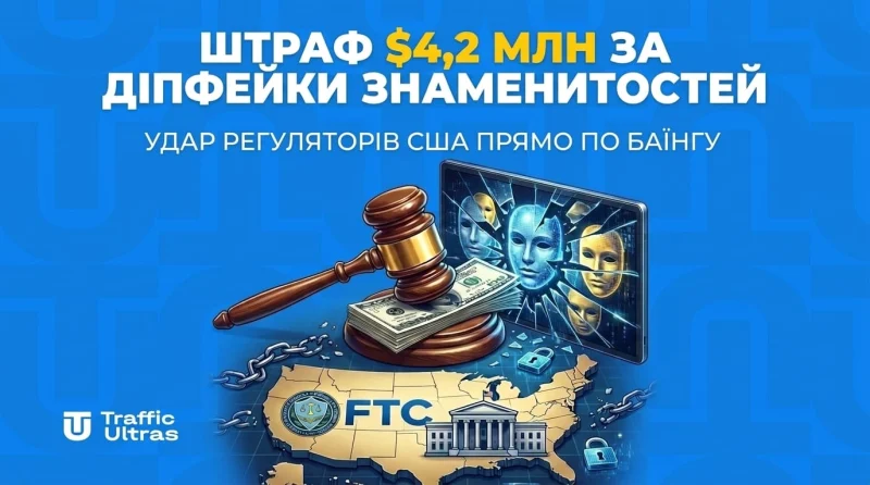 Штраф $4,2 млн за дипфейки селебріті: удар регуляторів США прямо по баїнгу