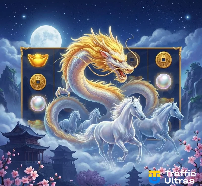 Floating Dragon Wild Horses — слот от Pragmatic Play с драконом, дикими лошадьми и восточной тематикой