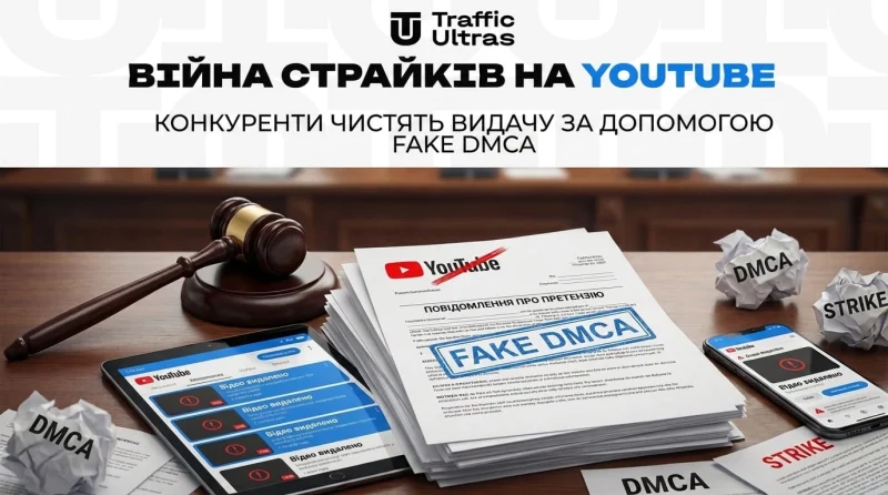 Війна страйків на YouTube: конкуренти чистять видачу за допомогою Fake DMCA