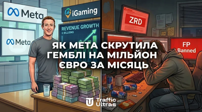 Як Meta скрутила гемблу на мільйон євро за місяць, поки твої ФП відлітають у бан за «білу» товарку.