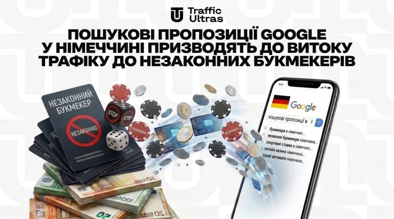 Пошукові підказки Google у Німеччині зливають трафік нелегальним букмекерам