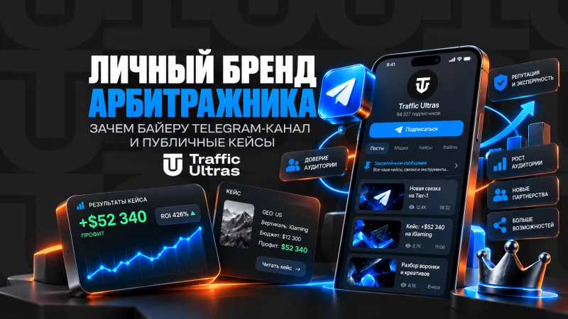 Личный бренд арбитражника: зачем байеру Telegram-канал и публичные кейсы
