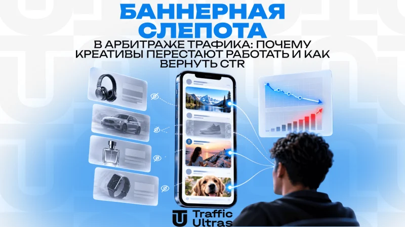 Баннерная слепота в арбитраже трафика: почему креативы перестают работать и как вернуть CTR