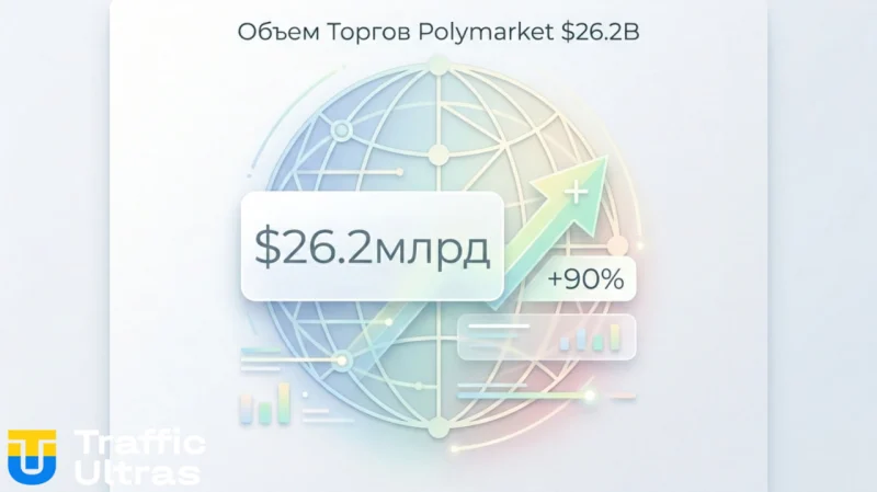 Зростання обсягів торгів Polymarket до 26,2 млрд доларів у 2026 році