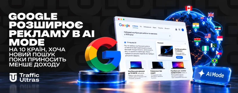 Google розширює рекламу в AI Mode на 10 країн, хоча новий пошук поки приносить менше доходу