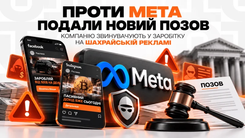 Meta звинуватили в заробітку на шахрайській рекламі: проти компанії подали новий позов