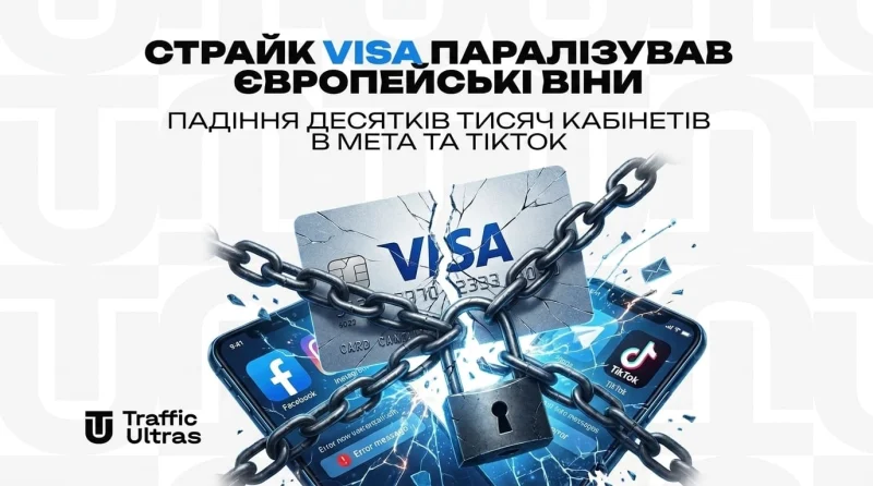 Страйк Visa паралізував європейські BINи: падіння десятків тисяч кабінетів у Meta та TikTok