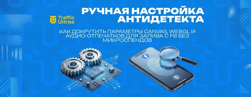Ручная настройка антидетекта: как докрутить параметры Canvas, WebGL и аудио-отпечатков для залива с FB без микроспендов