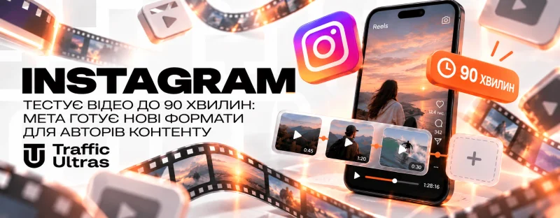 Instagram тестує відео до 90 хвилин: Meta готує нові формати для авторів контенту