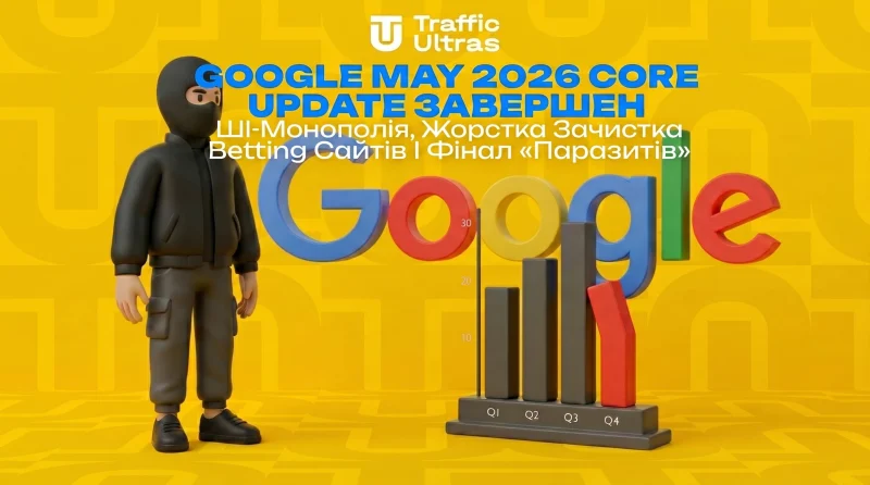 Google May 2026 Core Update завершено: ШІ-монополія, жорстка зачистка betting-сайтів і фінал «паразитів»