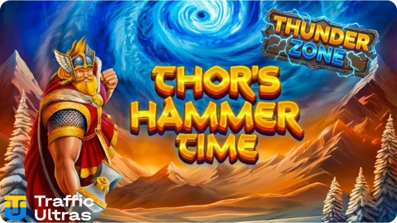 Gemini said «Thor’s Hammer Time» с Тором и Мьёльниром на фоне скандинавских гор.